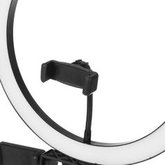 a close up of a ring light on a white background