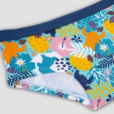 Add a touch of the tropics to her essentials collection with the 4-Pack of Lilo & Stitch Underwear. This girls' underwear pack comes with four pairs of vibrant briefs decorated with fun graphics of Stitch and associated Hawaiian prints, making them perfect for any Disney fan. The classic-rise briefs provide plenty of coverage for confident wear, and the stretchy fabric construction along with elastic on the waistbands ensure she stays comfy throughout the day. Summer Cotton Swimwear For Play, Fun Cotton Swimwear For Poolside, Multicolor Cotton Boxer Briefs For Summer, Playful Cotton Bottoms Multi-pack, Blue Multi-pack Bottoms For Summer, Summer Stretch Boxer Briefs Multi-pack, Stretch Multi-pack Boxer Briefs For Summer, Summer Blue Bottoms Multi-pack, Playful Blue Cotton Boxer Briefs