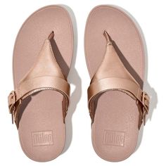 Fitflop Women's Lulu Adjustable Leather Toe-Post Sandal - Rose Gold New In Box Leather Upper Thong Style Sandal Adjustable Strap Soft Microfiber Linings Triple Density Microwobbleboard Midsole 2 Inch Heel Textured Rubber Outsole Lulu Sandals, Fitflop Shoes, Sell Gold, 2 Inch Heels, Gold Leather, High Quality Leather, Sales Gifts, Women's Shoes Sandals, Soft Leather