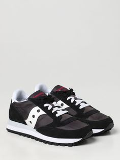 Sneakers SAUCONY Woman color Black Saucony Sneakers, Pink Emerald, Basket Noir, Round Toe Sneakers, Emerald Blue, Brown Sneakers, Italian Fashion Designers, Black Sneakers, White Sneakers