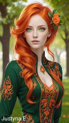 Edgy Woman, Glossy Hair, Fantasy Book, Red Head, Red Hair Color, Ginger Hair, Red Carpet Looks, Fantasy Fashion, Short Hairstyles For Women