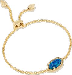 Adjustable Blue Jubilee Chain Bracelet, Blue Adjustable Chain Bracelet, Blue Bracelets With Adjustable Chain, Elegant Blue Bracelet With Adjustable Length, Kendra Scott Store, Gold Chain Bracelet, Sold Out Sign, Delicate Chain, Stone Studs