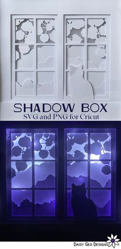 shadow box svg and png for cricut by daisy gedd designs