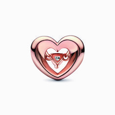 What the heart wants. Inspired by the joining of two hands to form a heart gesture, our Radiant Heart & Floating Stone Charm makes a sweet statement about the power of love. Hand-finished in 14k rose gold plating, a 3D open heart reveals a dangling heart-shaped faceted cubic zirconia within, sparkling as it catches the light. Gift it to the one who completes you. Rose Gold Double Heart Promise Jewelry, Rose Gold Heart Charm Jewelry For Promise, Rose Gold Promise Jewelry With Heart Charm, Rose Gold Jewelry With Heart Charm For Promise, Heart-shaped Pink Gold Promise Jewelry, What The Heart Wants, Pandora Rose, Power Of Love, The Power Of Love