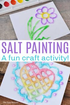 salt painting is a fun craft activity for kids