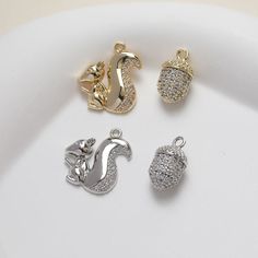 Material:brass Pine cone Size:17.2*18.6mm Squirrel  Size:8.2*15.1mm Your Package Will Be Shipped Within 2-4 Days Of Payment. I Can Ship To Worldwide ,And Usually Need 3-6Weeks To Arrive Your Place.In The Winter Or Bad Weather.The Shipping Is A Little Slowly.If You Have Any Questions.Please You Contact Us First.Only Use Paypal Address.Please Confirm Your Address Is Correct And You Must Leave Your Phone Number Or Mobile Number In Your Order.We Will Write It In Your Order,This Will Let The Package Get Your Hand In Time. Animal Pendant, Charms For Jewelry Making, Pendant Diy, Bad Weather, Little Flowers, Cross Charms, Pine Cone, Diy Pendant, Abalone Shell