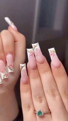 Besame Mucho Nails, Spring Nail Set Ideas, Jhene Aiko Nails, Bridgerton Nails Ideas, Mexican Style Nails, Nails Art Simple, Spring Nail Sets, Nail Art 2022, Design Nails Art