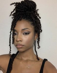 Mini Twists Natural Hair, Short Crochet Braids, Spring Twist Hair, Crochet Braids Hair, Short Crochet, Cute Natural Hairstyles, Faux Locks, Natural Hair Twists, Twist Hair