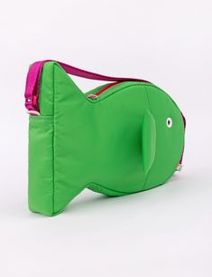 Find a new friend in this super plushy Fish Purse! This bag is so comfy and soft to wear, you'll be making it your daily driver. The inside is super roomy and can fit everything you need. Store small items in the two inside pockets. The grommet eye is the perfect size to thread your phone charger through to keep your phone charged and on hand! Hang your keys or our matching Fish Keychains off the double zipper pulls or the paracord loops on the head & tail of the bag. Adjust the strap to your pe Playful Crossbody Shoulder Bag For Travel, Playful Crossbody Shoulder Bag For Daily Use, Playful Crossbody Shoulder Bag For Everyday Use, Playful Everyday Crossbody Shoulder Bag, Playful Green Shoulder Bag For School, Playful Satchel Shoulder Bag With Adjustable Strap, Playful Green Everyday Bags, Green Pouch Bags With Zipper Pocket, Green Pouch Bag With Zipper Pocket