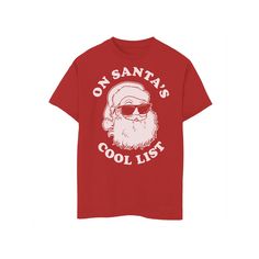 He'll love showing off his standout style with this boys' On Santa's Cool List Christmas Graphic Tee. Crewneck Short sleevesFABRIC & CARE Cotton Machine wash Imported He'll love showing off his standout style with this boys' On Santa's Cool List Christmas Graphic Tee. Licensed Character He'll love showing off his standout style with this boys' On Santa's Cool List Christmas Graphic Tee. Size: X Small. Color: Red. Gender: male. Age Group: kids. Material: Cotton Blend. Coal Christmas, Christmas Graphic, Boys Christmas, Boy Tees, How To Show Love, Christmas Tees, North Pole, Future Kids, Christmas List