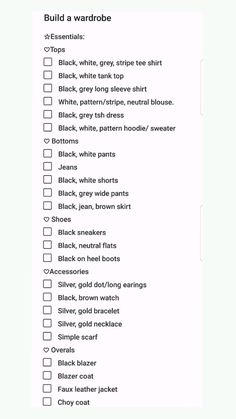 How To Plan An Outfit, Essentials For Wardrobe For Women, Clothes That You Need In Your Closet, New Wardrobe Checklist, Basic Necessities Clothes, How To Know What Clothes To Get Rid Of, What You Need In Your Wardrobe, Clothes To Add To Your Wardrobe, Things To Have In Your Wardrobe