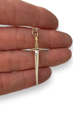 Tiny weapons are kind of our thing. mixed metal choose chain and length Necklace Ideas, Back Necklace, Bag Icon, Statement Bracelet, Mixed Metals, Gold Pendant Necklace, Earring Backs, Layered Necklaces, Jewelry Care