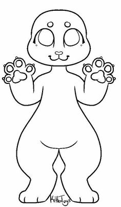 a cartoon cat with its hands up and eyes closed