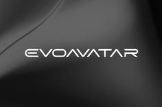 the word evavatar is written in white on a black background with silver lines