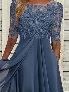 Midi Prom Dress, Mode Prints, Fest Temaer, Beaded Work, Stitching Dresses, Blue Evening Dresses, Evening Gowns Elegant, Long Evening Gowns, فستان سهرة