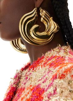 NINA RICCI Twisted dove earrings Jewelry | BeyondStyle Designer Gold Earrings For Evening, Designer Gold Earrings With Polished Finish, Designer Gold-plated Earrings, Luxury Hoop Earrings, Designer Gold Pierced Hoop Earrings, Spring Jewelry Trends, Gold Statement Jewelry, Elevate Your Outfit, Dope Jewelry Accessories