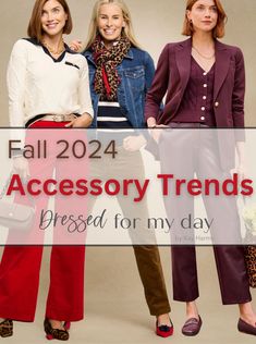 Accessory Trends for Fall 2024 - Fall Accessories for Women Over 50 Dressed For My Day, Conservative Fashion, Fall Fashions, 60 Fashion, Trendy Fall Outfits, Fall Winter 2024, Style Inspiration Fall, Layering Outfits, Fashion 2024