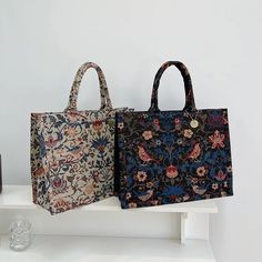 Luxury Designer Large Size Vintage Retro Pattern Bag  SIZE;(Width)40cm * (Height)32cm * (Thickness)14cmNote: 1 Inch=2.54 CM; 1 CM=0.39 Inch , Due to different batches, bag's liner may be different. Fashion designer and good price, please rest assured purchase.brand:kovenly ( All pictures are actual photos. But due to the different light and monitor setting, minor color difference maybe exist. Thank you for understanding. ) Luxury Retro Tote Bag, Luxury Bags Fabric, Luxury Vintage Bags For Women, Luxury Floral Print Bags For Everyday Use, Luxury Artisan Tote Bag, Large Size Purse, Luxury Retro Bags For Vintage Fashion, Luxury Vintage Bags For Vintage Fashion, Fabric Handbags Classic