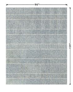 an area rug with lines on it and measurements for the width of each piece in front of