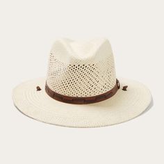 The Airway Panama Safari Hat is constructed of grade 3 genuine panama straw and features a dri-lex interior sweatband, uv underbrim, bonded leather hat brim, leather chin cord with toggle and vented crown. Genuine Panama Straw Imported Brim: 3" Crown: 4 1/2" Genuine Panama Straw Leather Chin Cord with Toggle Vented Cro Safari Hat Outfit, Safari Hat, Leather Hat, Men’s Boots, Denim Boots, Wide Trousers, Outdoor Hats, Thigh Boot, Leather Hats