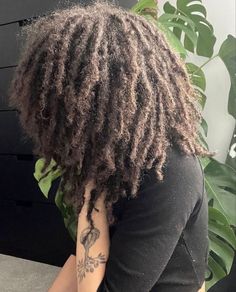 Locs On Different Hair Types, Locs 3b/3c Hair, Mixed Hair Locs, Mullet Hairstyle Women Locs, 3b Locs Natural Hair, Locs On Curly Hair, Willow Smith Locs, Usopp Aesthetic, Earthy Locs