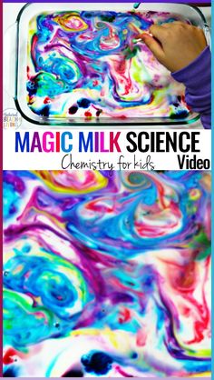 The Magic Milk Science Experiment is a fun and simple experiment for Kids of all ages. It's an excellent Science idea for preschoolers and Kindergarten as an introduction to learning Chemistry. This color changing milk experiment is guaranteed to become one of your favorite Science activities for kids Montessori Science Activities, Milk Science Experiment, Magic Milk, Chemistry For Kids, Montessori Science, Experiment For Kids, Kids Milk, Science Week, Preschool Science Activities