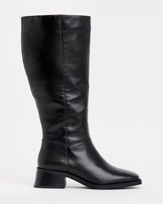 Heavenly Soles Velma Leather Knee High Boots Extra Wide EEE Fit Super Curvy Calf | JD Williams Casual Leather Heeled Boots With Padded Heel, Medium Heel Shoes, Suede Cowboy Boots, Knee High Boots Flat, Boots Wide, Western Style Boots, Leather Knee High Boots, Knee High Heels, High Heel Boots Knee