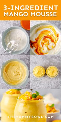 how to make 3 ingredient mango mousse