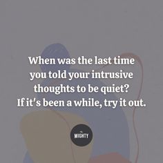 It’s easier said than done, but sometimes just repeating the words can trick your brain into believing it’s true.  If you’re having trouble finding the mute button, may we suggest a distraction? Find some community favorites here. Loss Of Motivation, Mute Button, Intrusive Thoughts, Psychology Disorders, Support Groups, Be Quiet, Alternative Treatments, Online Support, Cognitive Behavioral Therapy