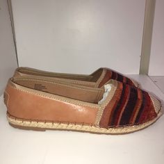 Nwob Id. Required Red Striped Espadrilles Flat Size 9 Box#12 Brown Slip-on Espadrilles With Round Toe, Spring Slip-on Espadrilles With Red Sole, Red Tassel Loafers With Slip-on Red Sole, Red Slip-on Espadrilles With Woven Sole, Striped Espadrilles, Multicolor Summer Slip-on Espadrilles, Flat Color, Flat Espadrilles, Espadrille Shoes