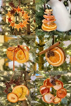 Looking for a fun and festive way to decorate your Christmas tree? Check out these 13 amazing DIY ideas for making dried orange ornaments! Perfect for adding a rustic touch to your holiday decor, these DIY ornaments are easy to make and will make your tree truly stand out. Get creative and have a blast crafting your own unique designs. Don't wait, start your DIY ornament project today and spread the holiday cheer! Solstice Ornaments Diy, Orange Slice Christmas Ornaments, Orange Slice Ornaments Diy, Easy Tree Decorations, Diy Orange Garland Christmas, Dehydrated Fruit Ornaments, Dried Orange Christmas Ornaments, Diy Christmas Decorations Rustic, Diy Decorations For Christmas Tree