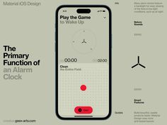 an iphone with the text play the game to wake up