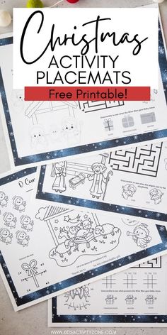 christmas activity printables for kids to help them learn how to read and draw