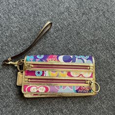 2000s Y2K Coach Wristlet Wallet 🩷🩵  Never used. Practically brand new  #y2k #coach #coachbag #2000s # kidcore 2000s Kidcore, Coach Wristlet Wallet, New Y2k, Coach Poppy, Coach Wristlet, Wristlet Wallet, Women Accessories Bags, Coach Bags, Women's Bag