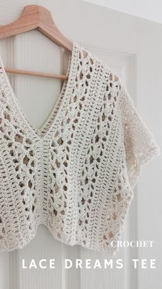 crochet, crocheting, summer crochet top, tee, blouse, white, ivory, fashion, trends, laces, lace, crochet lace, uncinetto, ganchillo, hakeln, hekle, croche, tejido, szydełko, szydełkowanie, top na szydełku, szydełkowy top, koronkowy top, letnia bluzka Crochet Shirt Pattern, Modern Haken, Crochet Tee, Kawaii Crochet