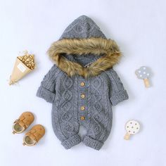 Baby Winter Romper, Knitted Jumpsuit, Winter Romper, Knit Baby Romper, Infant Boy, Boys And Girls Clothes, Baby Overalls, Romper Suit, Baby Jumpsuit