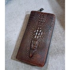 Brand New Cool Wallets For Men: Your Money And Credit Card Deserves A Cozy Home, So Get This Cool Wallet For Them, They Will Stay Organized And Secure In This Crocodile Embossed Wallet. The Cool Wallet Is A Personalized And Unique Gift For Men Genuine Leather Wallet: This Mens Wallet Sourced, Tanned, And Constructed By Top Grain Cowhide Leather, Good Stitching And Well Made, Durable For The Long-Lasting Use Zip Around Wallet: It Is A Perfect Size Long Wallet For Men, Of Great Comfortable Hand-He Brown Business Wallets With Crocodile Pattern, Brown Crocodile Pattern Business Wallet, Leather Wallet With Crocodile Pattern For Daily Use, Daily Use Leather Wallet With Crocodile Pattern, Cool Wallets, Wallets For Men, Wallet For Men, Mens Wallet, Unique Gifts For Men