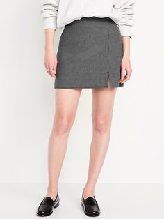 Saw this on Old Navy: Workwear Asymmetrical Skirt With Side Zipper, Asymmetrical Skirt With Side Zipper For Work, High Waist Skirt With Split Design For Work, Split Design Pencil Skirt For Work, Fall Workwear Skirt With Zip Fly, Short Length Bottoms With Zipper Closure For Workwear, Fitted Skort With Zipper Closure, Spring Workwear Skirt With Side Zipper, Workwear Mini Skirt With Side Zipper