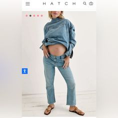 Hatch Maternity The Crop Maternity Jeans Size 26- Under Belly Style Only Worn Twice Hatch Maternity, Maternity Jeans, Jeans Color, Cropped Jeans, Colored Jeans, Jeans Size, Color Blue, Women Jeans, Women Shopping