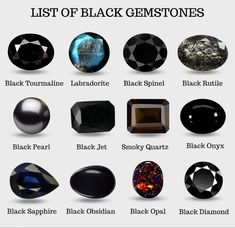 Black Gemstones, Black Gems, Black Diamonds