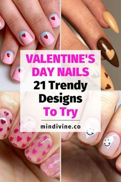 Valentine’s Day Short Nails, Cute Valentines Day Nails, Matte Pink Nails, Valentines Day Nail, Vday Nails, Bright Red Nails, Pink Nail Colors, Heart Nail Designs