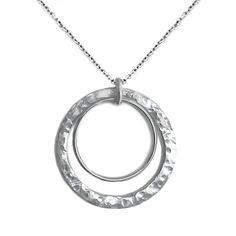 Silver Hammered Circle Necklace, 2 Two Circle Necklace, Gift for Sister, Non Tarnish, Stainless Steel Jewelry for Women, Round Pendant Modern Hammered Round Necklace, Hammered Round Disc Metal Jewelry, Hammered Metal Round Necklaces, Hammered Metal Round Necklace, Hammered Metal Round Disc Jewelry, Silver Tarnish-resistant Circular Jewelry, Modern Hammered Necklace With Round Pendant, Silver Circle Necklace With Polished Finish, Modern Hammered Round Pendant Necklace