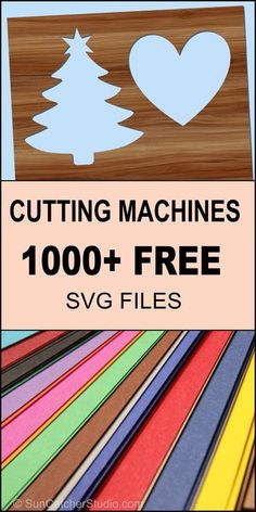 cutting machines with free svg files for silhouettes and cut outs to make christmas trees