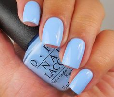 OPI: The I’s Have It ... a light blue creme nail shimmer polish from the OPI "Alice Through The Looking Glass" Collection 2016 Light Blue Nail, Ongles Gel Violet, Blue Wedding Nails, Light Blue Nail Polish, Light Blue Nails, Nail Shimmer, Tutorials Diy, Gel Nail Colors