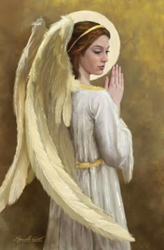 Beautiful angel painting. Pinned by wootandhammy.com ♥️ thoughtful jewelry. Angel Signs, Angel Quotes, I Believe In Angels, Angel Artwork, Angel Images, Angelic Realm, Your Guardian Angel, San Michele, Angels Among Us