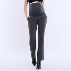 Embrace your journey into motherhood with style, comfort and confidence in theses women's pants from Motherhood. Click this MATERNITY & NURSING GUIDE to find the perfect fit and more! FEATURES Stretchy woven construction Full belly panel for support No closure - pull-on styling 2 Faux back pockets UnlinedFIT & SIZING High rise sits below the natural waistline Fitted through the hip and thigh Slim straight leg opening 28-in. inseam length 10-in. leg openingFABRIC & CARE Rayon, nylon, spandex Mach Casual Fitted Nursing-friendly Bottoms, Casual Fitted Nursing Friendly Bottoms, Casual Fitted Bottoms Nursing Friendly, Fitted Maternity Pants Bump Friendly, Bump Friendly Fitted Maternity Pants, Fitted Maternity Pants, Nursing Friendly Fitted Maternity Bottoms, Fitted Nursing Friendly Bottoms For Maternity, Fitted Nursing Friendly Maternity Bottoms