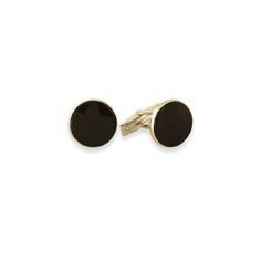 14K Gold Round Onyx Cufflinks Onyx Cufflinks, Tuxedo For Men, Mens Gold, Black Onyx, The United States, Gentleman, Onyx, Cufflinks, Yellow Gold