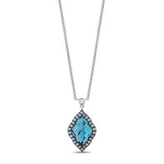 Channel the exotic beauty of princess Jasmine with this enchanting necklace. A masterpiece in black rhodium over sterling silver, featuring 1/3 carat total weight diamonds and a specially cut Swiss blue topaz. This dazzling piece evokes the opulence of Jasmine's royal heritage and her unwavering bravery. Jasmine Necklace, 2 Carat Ring, Enchanted Disney, Enchanted Disney Fine Jewelry, Disney Fine Jewelry, Tiara Ring, Diamond Anniversary Bands, Princess Jasmine, Right Hand Rings