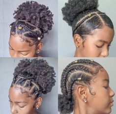 Hair Type 4c Hairstyles, Afro Bun Hairstyles, Bangs Types, Cowlick Hairstyles, Curly Natural Hairstyles, Braids 2024, Afro Bun, Quick Styles, Type 4c Hairstyles