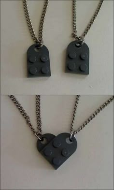 20 Útiles cosas que puedes crear con piezas de Lego Lego Necklace, Cute Couple Gifts, Indie Jewelry, Couple Necklaces, Dope Jewelry, Couple Jewelry, Matching Jewelry, Diy Schmuck, Girly Jewelry